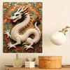 Handmade Exquisite Chinese Dragon Pearl DIY Painting Creative Interior Wall Art Fine Gift For Household Home Space Beautification Elegant Decor