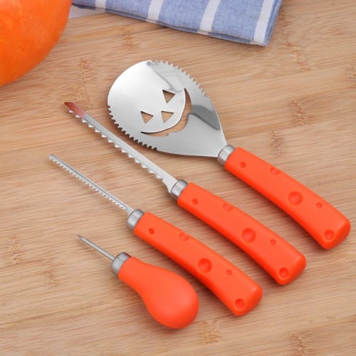 NUOLUX Pumpkin Carving Tools, Carving Chisels, Halloween DIY Pumpkin Knife, Pumpkin Carving Kit, Decorative Cutting Tools, Set of 4