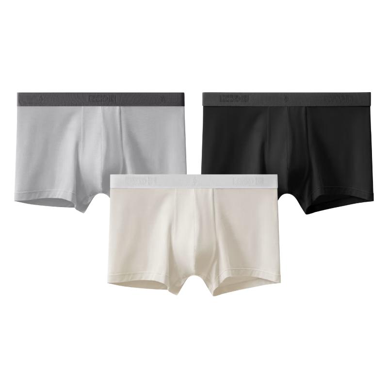 Bananain Silver Skin 301P Men's 7A Anti-Bacterial Seamless Boxer Briefs (3-Pack)