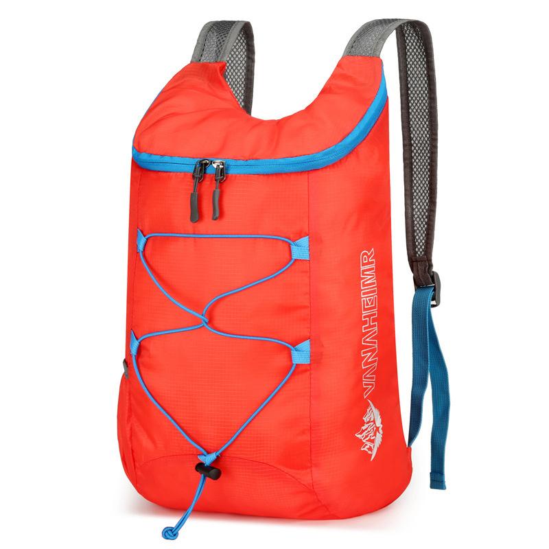 Multifunctional Lightweight Outdoor Folding Backpack Large Capacity Water-Repellent Nylon Sports Bag For Camping Hiking Travel