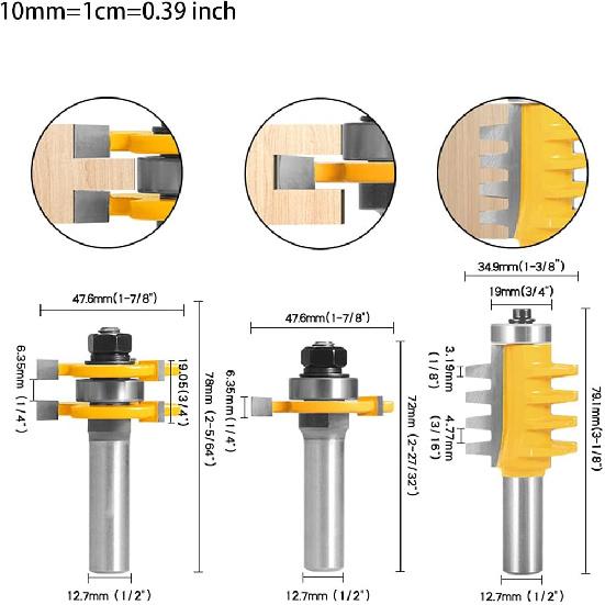 Grooving Milling Tool 1 4 Shank Alloy 3x High Abrasion Resistance Professional Cutter Tools