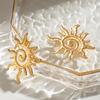 Youthway Sun Rotating Creative Stainless Steel Earrings Personalized Waterproof Geometric Popular Jewelry For Women