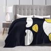 Kawaii Black Penguin Blanket Bad Badtz Maru Super Warm Pattern Plush Throw Blanket For Couch Bed Flannel Bedspread Bed Cover