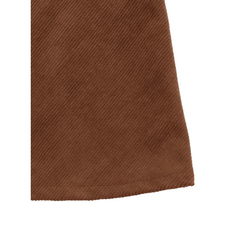 YYFS Women's Fashion Spring Fall Solid Color Print Long Sleeve Stand-Neck High Waist Casual Dresses