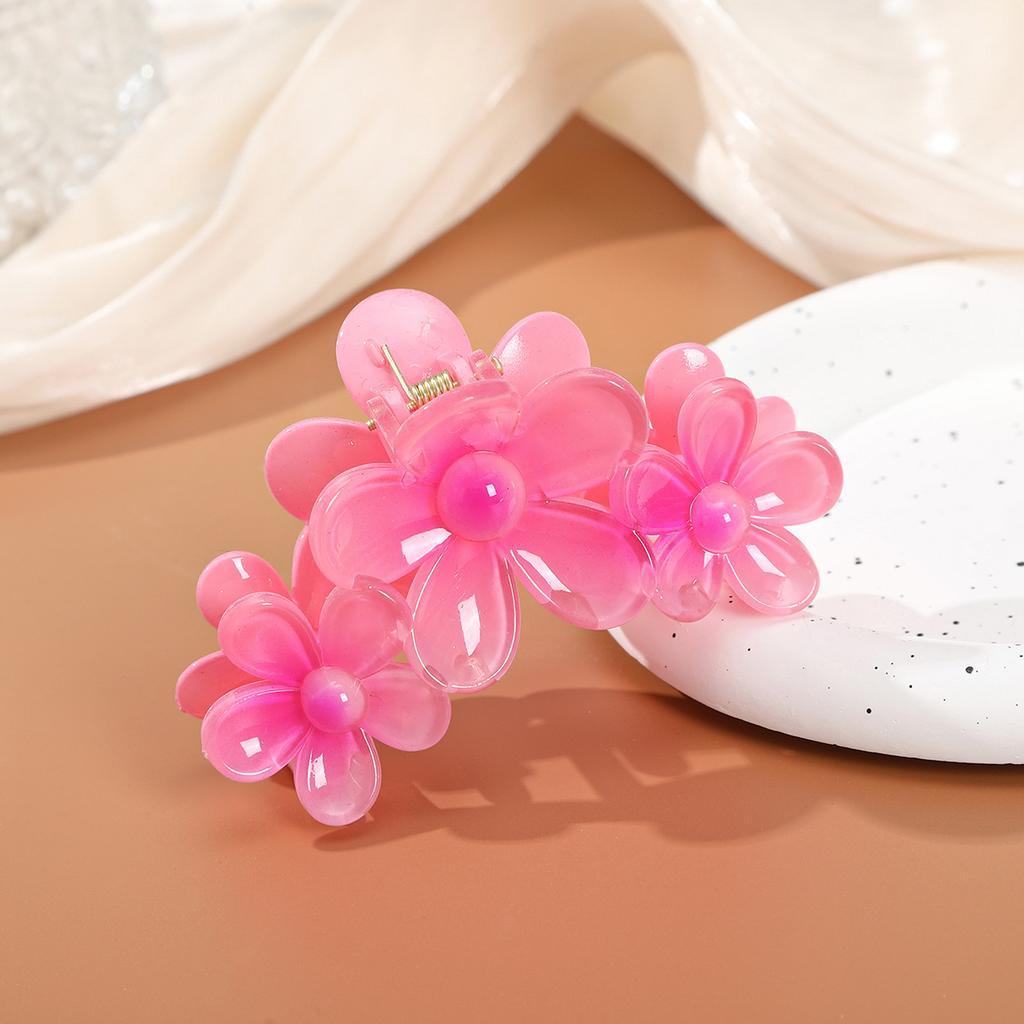 Elegante Farbverlaufs-Blumen-Haarklammern Damen Blütenblattform Trendige Klammern Klemme Haarnadel Süße Mädchen Haarschmuck Geschenke
