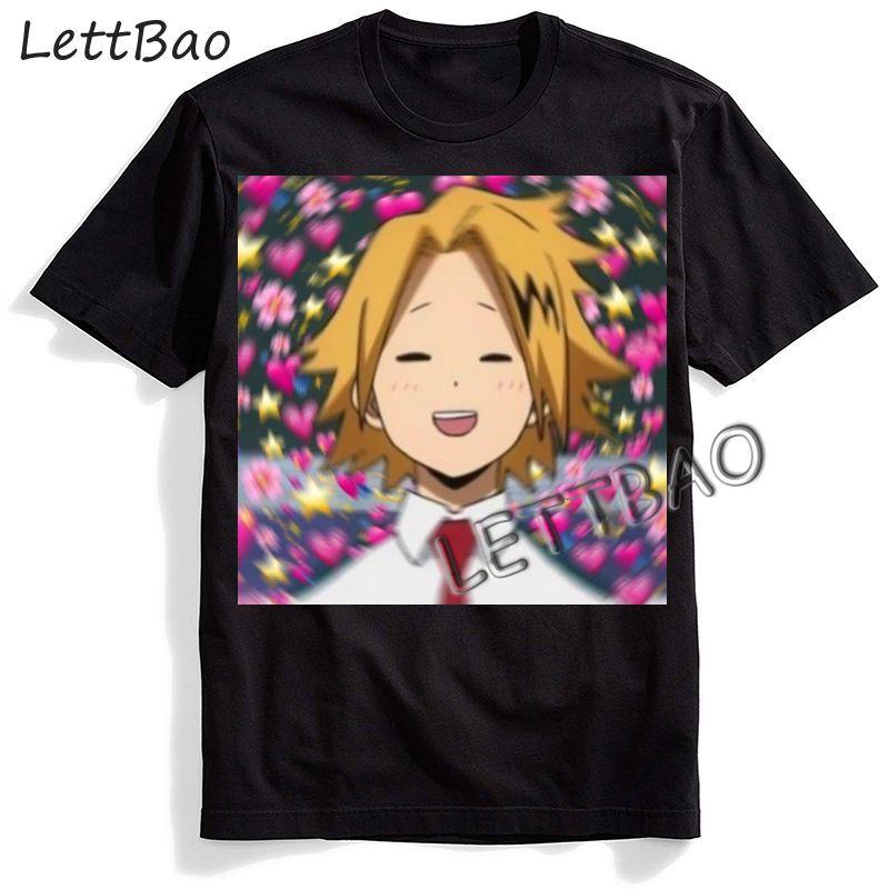 Vintage T Shirts O Neck Short Sleeve T Shirt Tees My Hero Academia