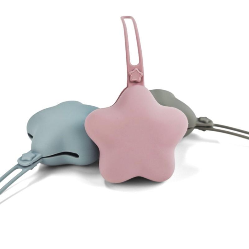 Silicone Baby Pacifier Storage Box with Hanging Rope Easy Carry for Infants Newborns Dustproof & Well Organization