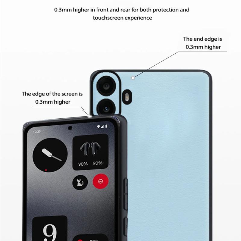 Obyčejné PU kožené pouzdro na telefon pro nic CMF Phone 1 CMFPhone1 Matný silikonový nárazník nárazuvzdorný zadní kryt For Nothing Phone 2A 1