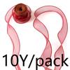 (10 Yards/Packung) 4cm Goldrand Wellenförmiges Garn Geschenkbox Bouquet Verpackungsmaterial Schleife Haaraccessoires Handgemacht DIY Dekoratives Spitze
