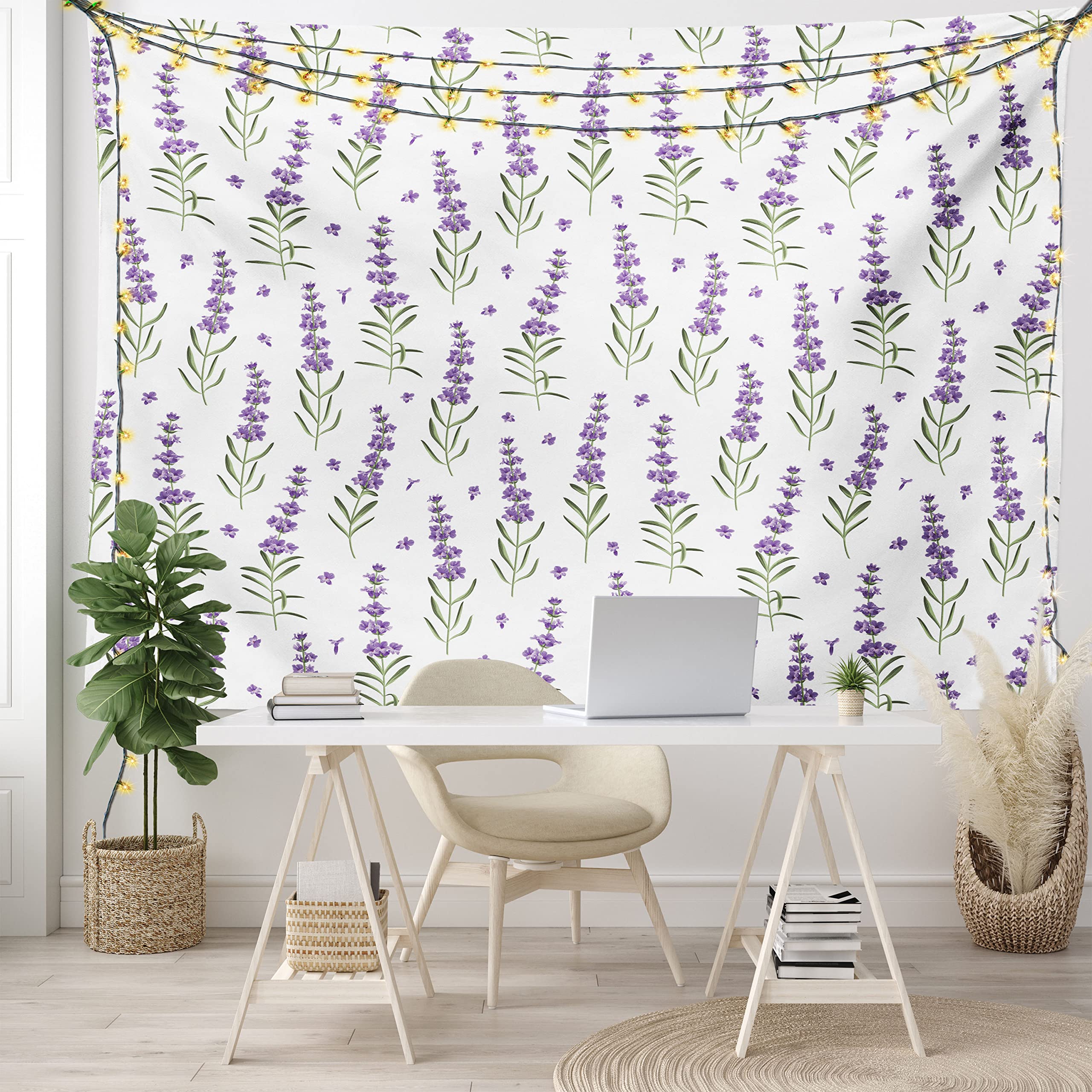 Лавандовый красивый пейзажный узор — фото 17