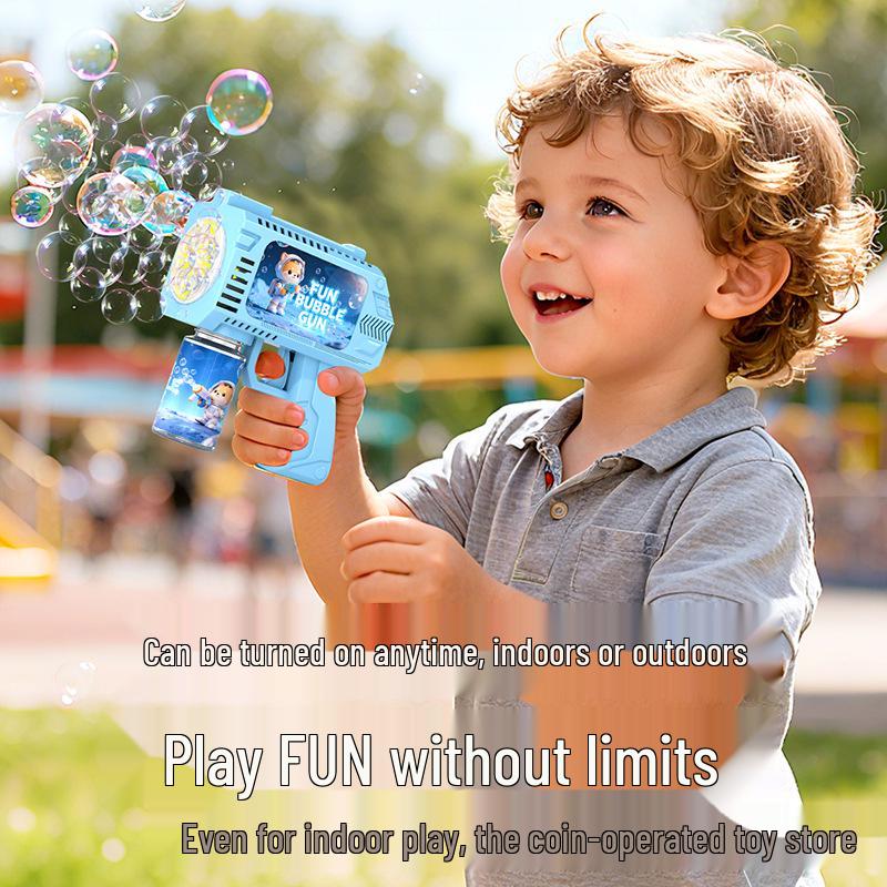 New Handheld Automatic Bubble Machine Toy for Kids - Popular Outdoor Electric Bubble Gun for Boys & Girls