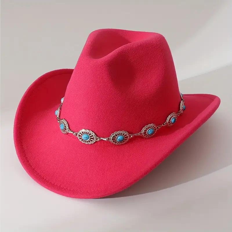 

JYL TS Сделай сам Пряжка для ремня в виде головы быка Ковбойская шляпа Шляпа для верховой езды Войлок rosered_M(56-58cm） панели инструментов