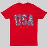 USA Stars and Stripes Geeky T-Shirt