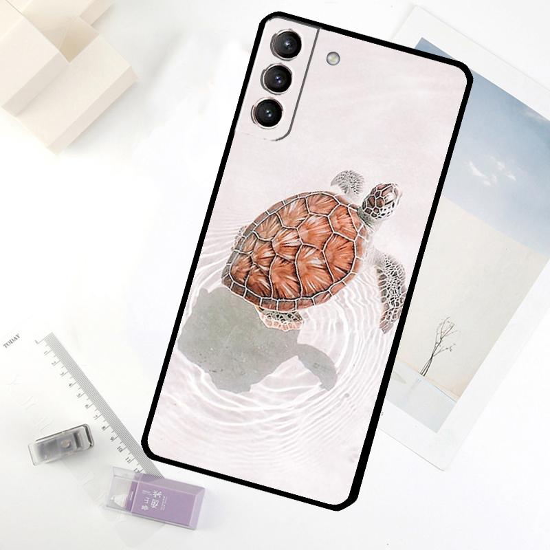 warming green turtles Phone Case For Samsung Galaxy S25 S26 Ultra S20 S21 S22 S23 S24 Ultra S10 Plus S25 FE Cover
