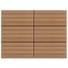 Terrace Tiles - WPC - 60x30 Cm - 6 Pcs - Brown - Quick Interlock