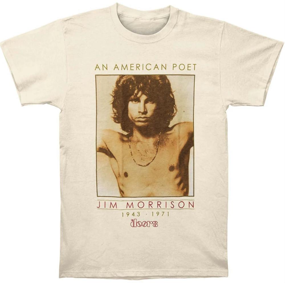 The Doors Jim Morrison Amerikanischer Dichter Vintage Weißes T-Shirt S-4XL EE1094 Unisex T-Shirt