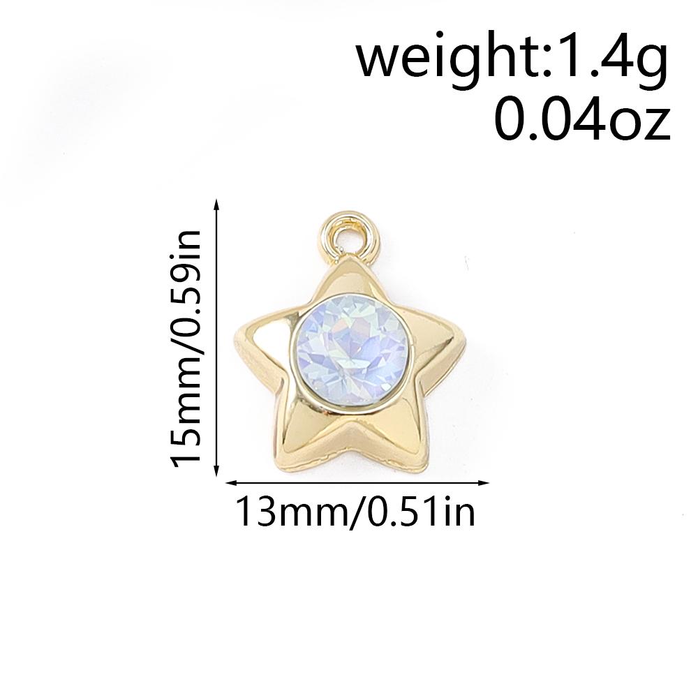 5pcs Cute Crystal CZ Love Heart Charms Pendants for Necklace Earrings Bracelet DIY Jewelry Making Accessories