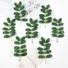 50Pcs Artificial Plants Green Foliage Hot Sales For Wedding Bridal Bouquet Garden Arch Christmas Wreaths Wall Home Diy Gift Box