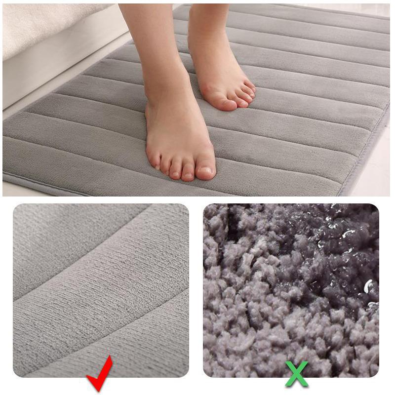 Home Badematte Korallenvlies Badezimmer Teppich Wasseraufnahme Rutschfester Memory Foam Saugfähiger waschbarer Teppich Toilettenbodenmatte # ww