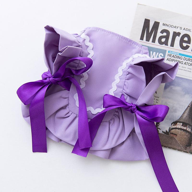 

Spring and summer small flying sleeves princess style bow dog vest cat breathable thin two-legged pet clothes M (recommended weight 5-4 kg) фиолетовый