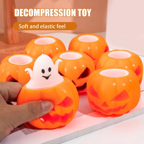 Halloween Skull Stress Ball Skull Bone Squeeze Toy Creepy Handheld Fidget Toys Relaxation Tools for Anxiety Relief