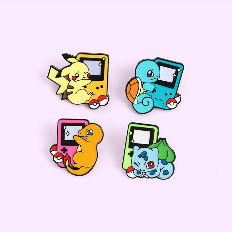 Charming Cartoon Character Brooch Stunning Alloy Design For Game Console Lovers