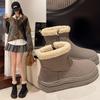 Fur Snow Boots Women's Winter Platform Plush Short Boots 2025 New Warm Lamb Wool Cotton Shoes
