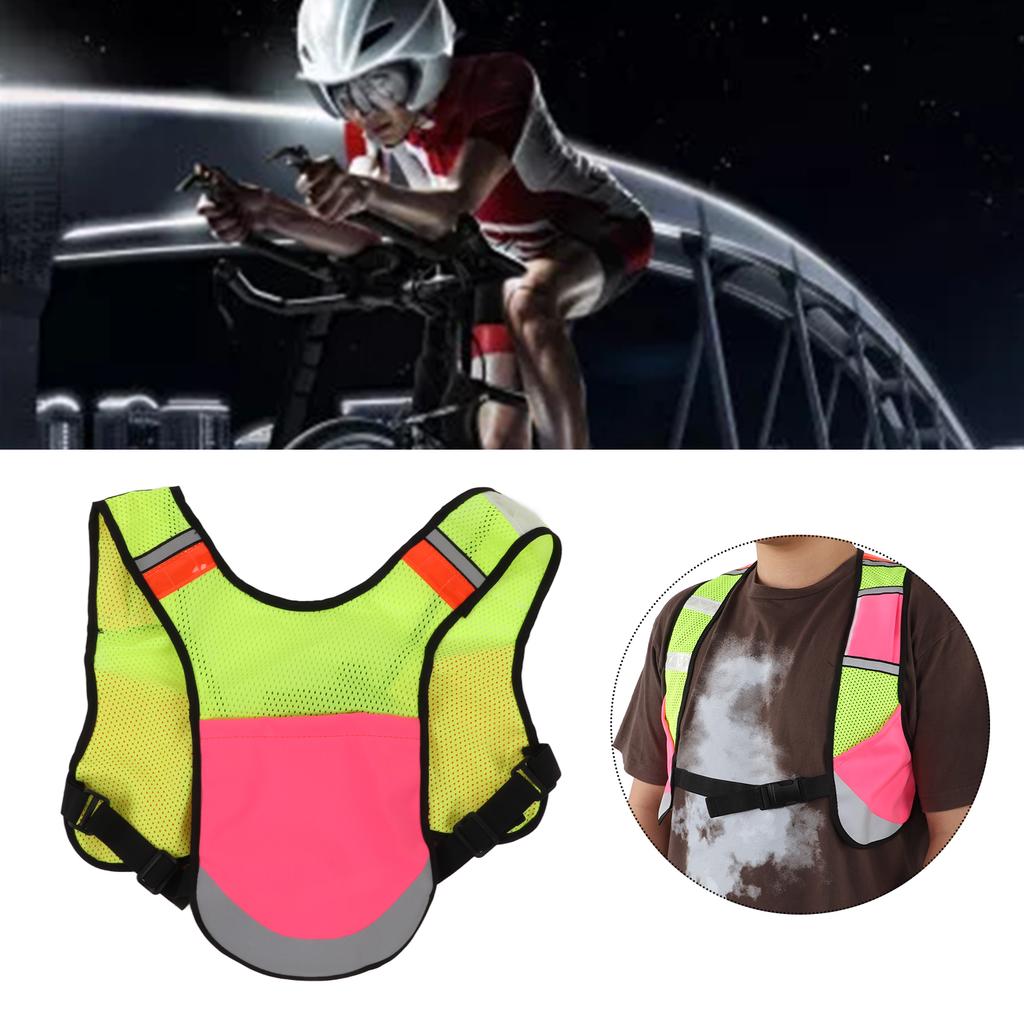 Elastická multifunkční reflexní vesta pro noční sportovní jízdu Prodyšná reflexní vesta