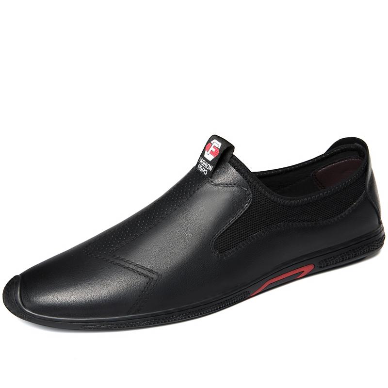 

Мужские туфли из натуральной кожи, весна-осень, дышащие, британские, деловые, повседневные, мокасины, мягкая подошва, универсальная мужская обувь 40