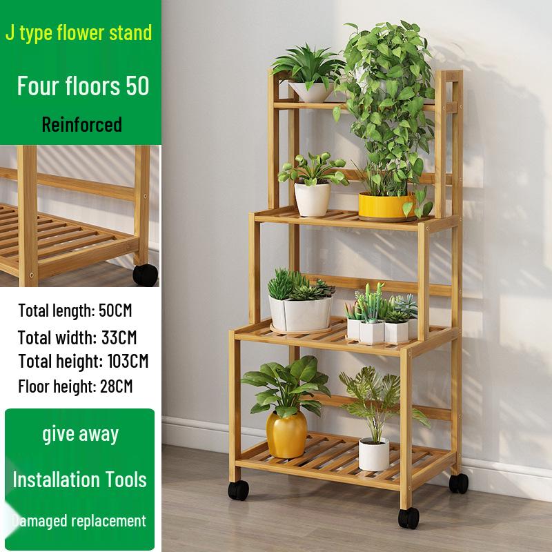 Bamboo Multi-Tier Indoor Plant Stand for Succulents and Flowers