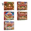24 Days Countdown Box Christmas Cartoon Dumpling Gift Box, Xmas Advent Calendar with Stress Steamed Bun Toy Relief Squeeze Toys,
