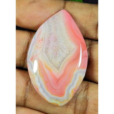 48Ct. Barwiony Agat Onyksowy Kształt Markizy Kaboszon Luźny Kamień Szlachetny 27X44MM SK-4337