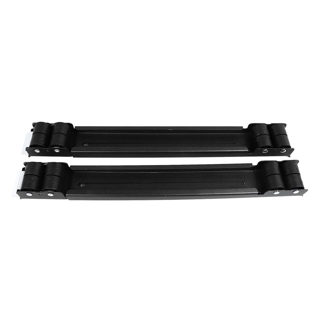 2PCS Appliance Roller Schwarz Ausziehbare Waschmaschine Dolly Halterung 16 Räder mit Bremse 661lbs