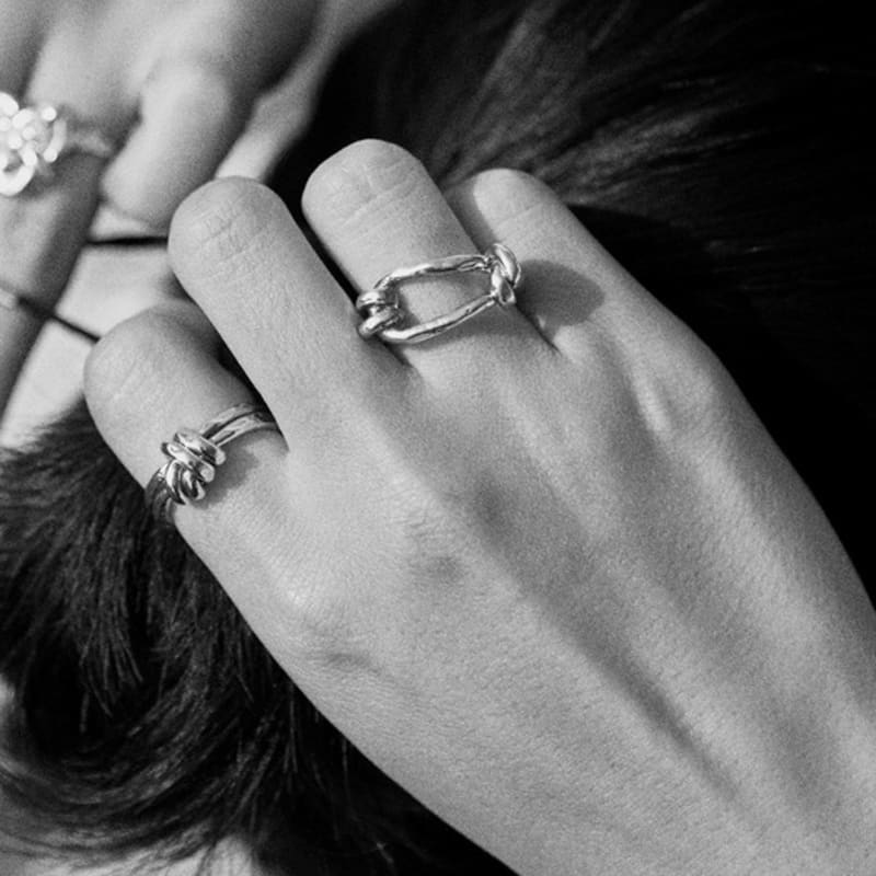 MOOSOO R02 Rough Knotted Ring