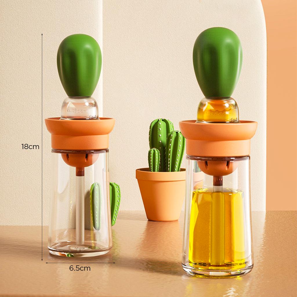 Kitchen Tool Silicone Dropper Measuring Oil Dispenser Bottle Kitchen Cooking Baking Bbq Containers Glass Spice Shaker Brushe