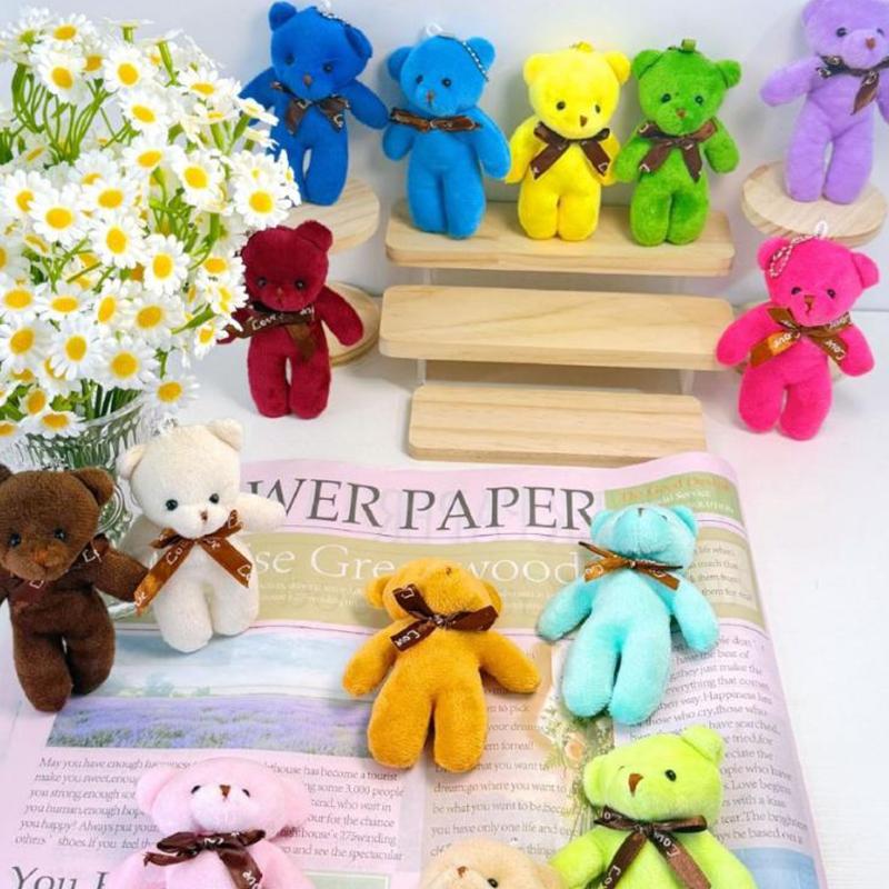 Stuffed Bear Plush Mini Toys 12 Pack Soft Teddy Dolls Small Size Party Goodie Bag Fillers for Birthday Events