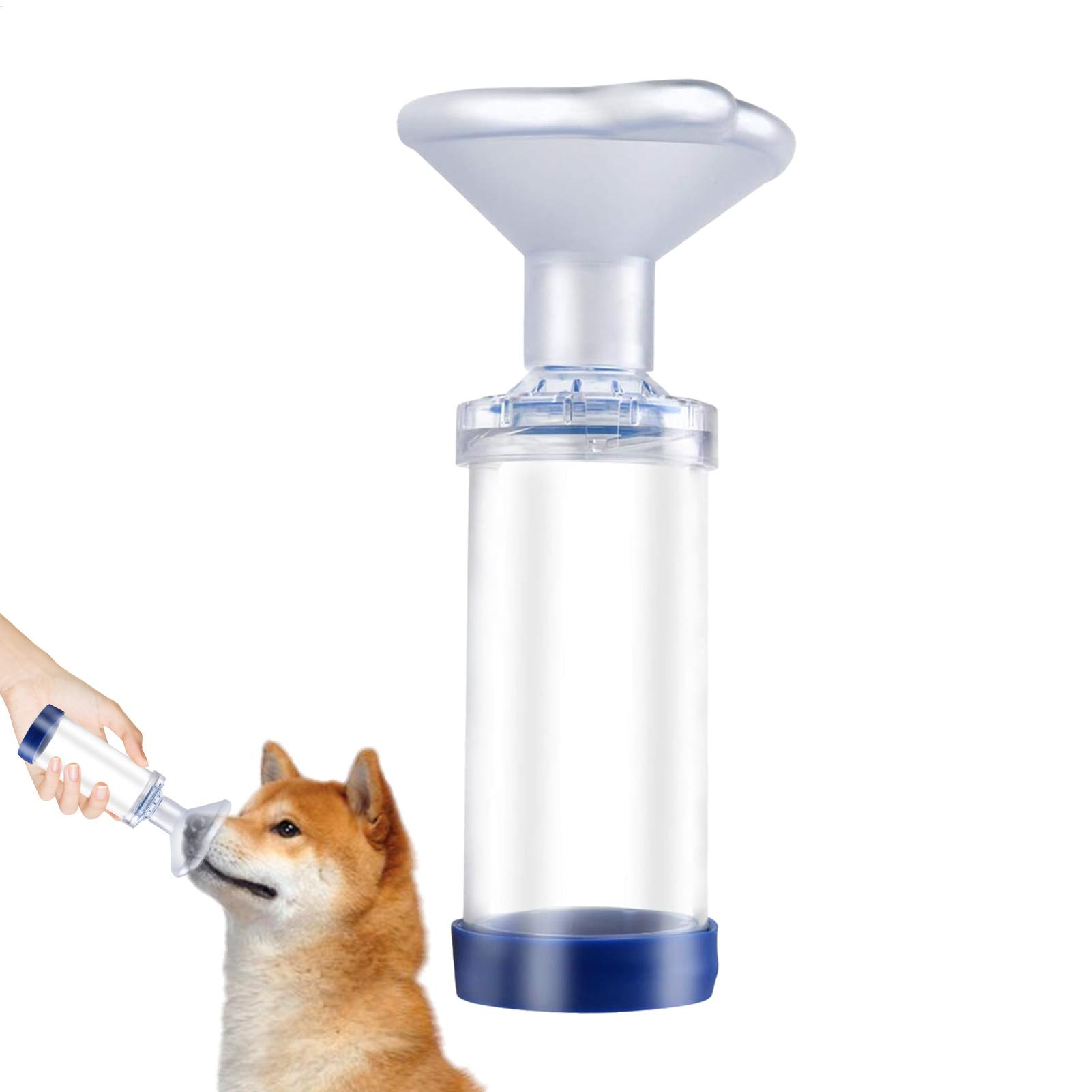 Cat/Dog Inhaler Spacer Effective Handheld Spacer with Low Resistance Inhalation Valve Light Weight Inhaler Chamber bianco