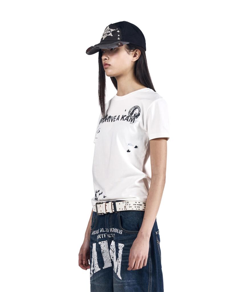 AAKAM A Kam Painted Half Top (White)