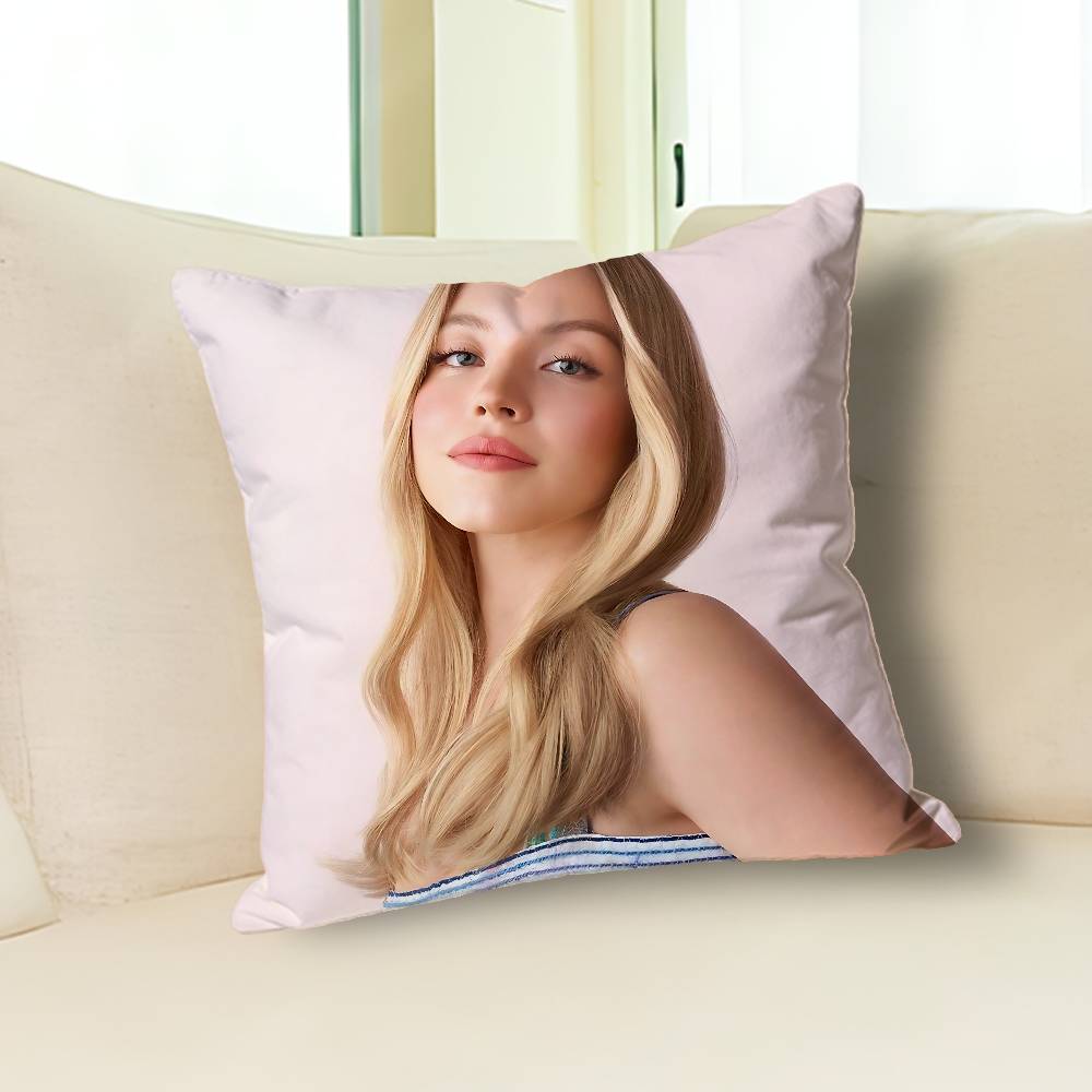 Actor S-Sydney S-Sweeneys Pillow Cases for Bedroom Living Room Sofa Home Decor Polyester Cushion Cover with Zipper