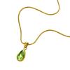 Gold Plated Droplet Necklace Clear Blue Ocean Necklace Water Drop Necklace  Women Jewelry