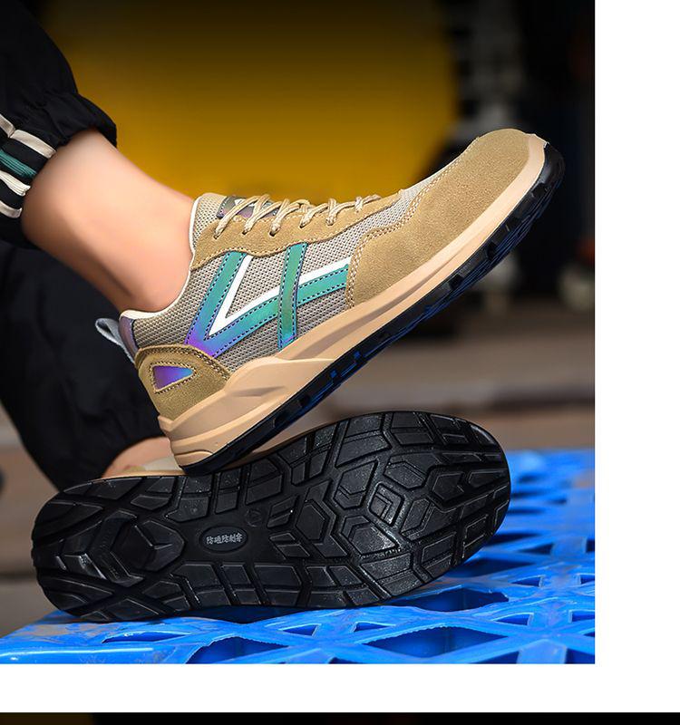 Men's Breathable Anti-Odor Steel Toe Electrician Work Shoes, Anti-Smash, Anti-Puncture, Non-Slip, Insulated up to 6KV, Soft Sole.