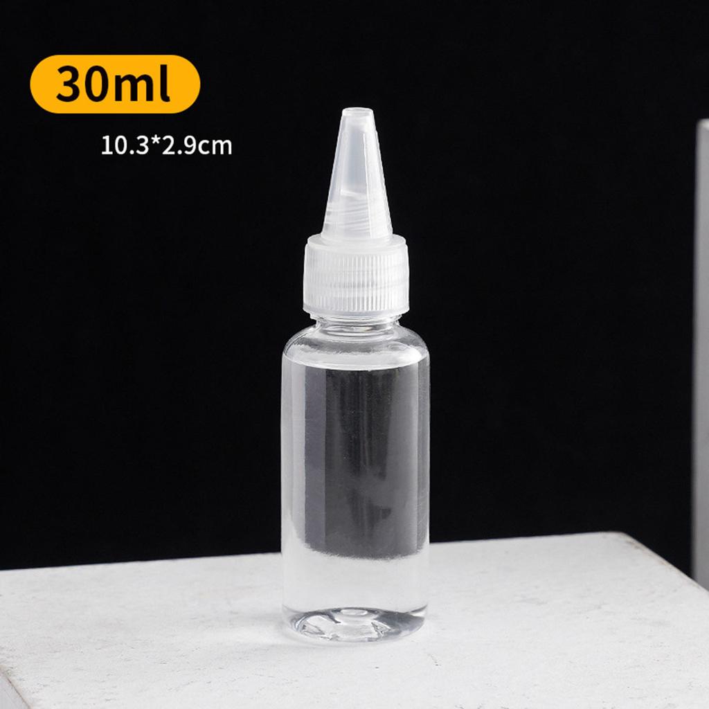30-100ml Leere Tropfflasche Transparentes Plastik Nachfüllbar Düsentropfer mit Kappe Kleine Extrusionsflasche Tragbare Verpackung