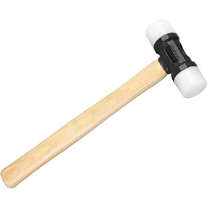 WUTA Nylon Head Mallet Hammer Dual Face Jewelry Metal Art Leather Craft Tool Handmade DIY Leather Punch Tool,32mm Small