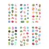 6Sheets/Pack Kawaii Succulent Plants Decoration Scrapbooking Stickers Transparent PVC Stationery Diary Stickers