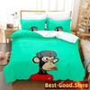 Bored Ape Yacht Club BYAC NFT Bettwäsche Set Einzel Doppel Full Queen King-Size Abmessungen Abmessungen Bettwäsche Set Aldult Kind Schlafzimmer Bettbezug Sets Anime