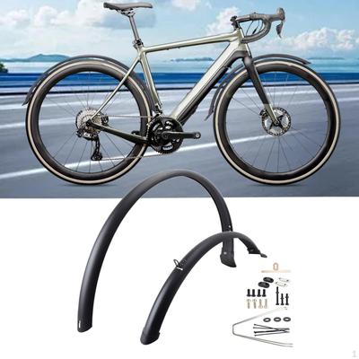 2 guardabarros delanteros y traseros impermeables para bicicleta de montaña y carretera.