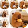 Toy Capybara Plush Animal Doll Shoulder Bag Chef Costume Children Holiday Gift