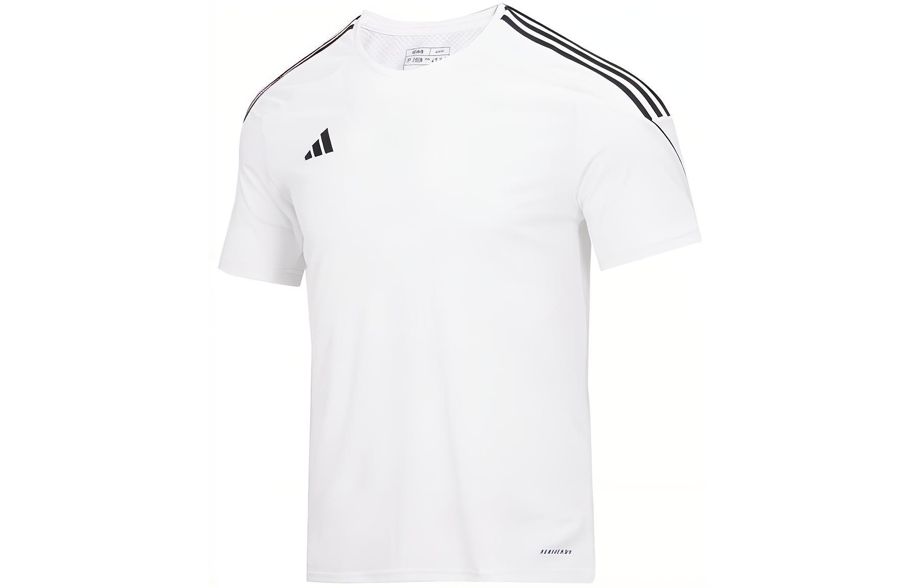Adidas T Shirts Men s White V Neck Moderate Straight Fit HR4610 S