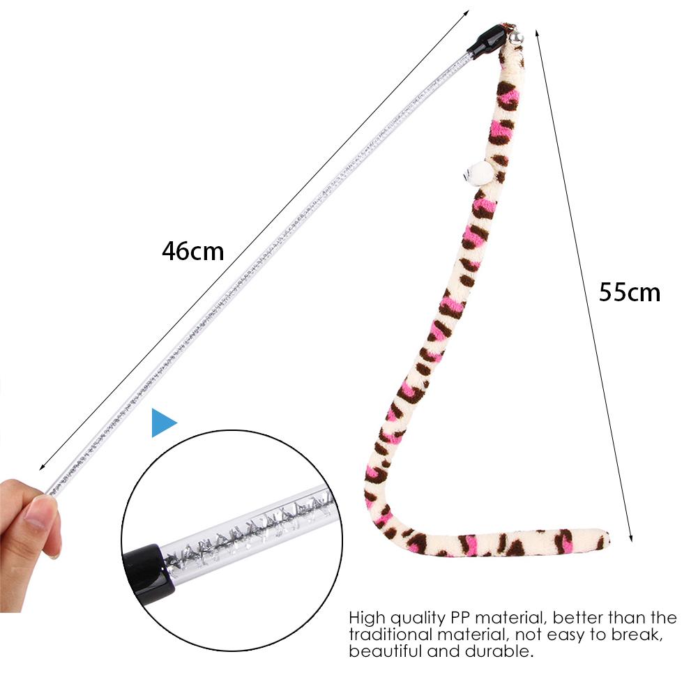 Pet Cat Teaser Toys with Feather Bell EVA Rod Mouse Toy Cat Catcher Teaser Stick Cat Interactive Toys Cat Accessory