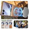 360 Rotating Skin Friendly Matte Magnetic Case For Samsung Galaxy Z Flip 7 8 6 5 Flip8 Stand Cover With Glass Screen Protector